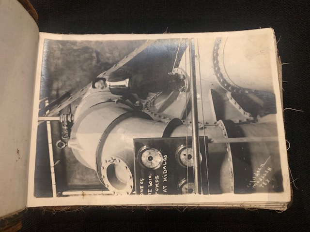 A man standing next to a massive 60-inch pump inside the Hidalgo pumping plant.
